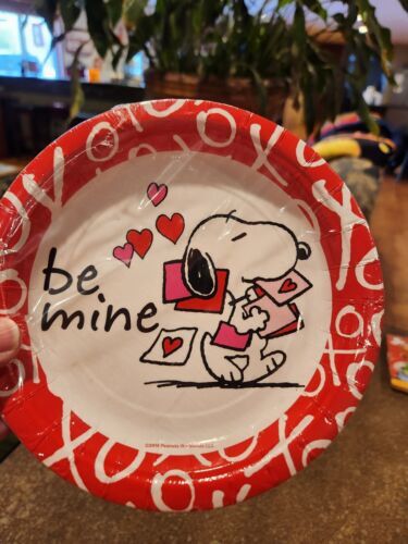 New Peanuts Snoopy Love Paper Plates & Napkins party set 海外 即決_New Peanuts Snoopy 3