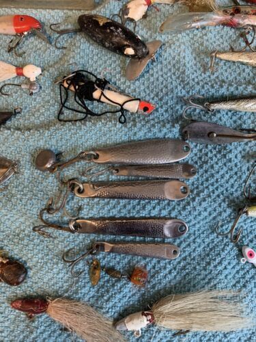 LARGE LOT OR FISHING LURES, 50 TOTAL. MULTI SIZE Probably 1960’s Attic Find 海外 即決_LARGE LOT OR FISHI 9