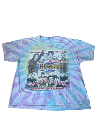 Vintage 2003 HFStival Concert T-shirt Good Charlotte Godsmack Audioslave Tie Dye 海外 即決_Vintage 2003 HFSti 2