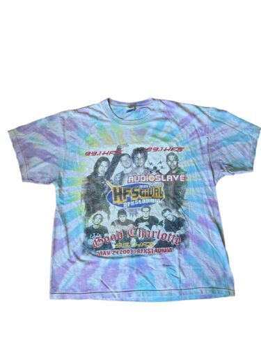 Vintage 2003 HFStival Concert T-shirt Good Charlotte Godsmack Audioslave Tie Dye 海外 即決_Vintage 2003 HFSti 1