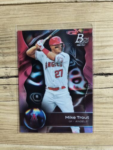 2023 Topps Bowman Platinum Baseball Mike Trout Ice Foil #100 Angels Card 海外 即決_2023 Topps Bowman 1