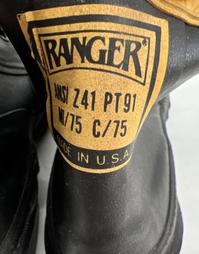 Ranger ANSI Boots Z41 PT91 Steel Shank Toe Protective Ankle Shoes Men 5 Lace Up 海外 即決_Ranger ANSI Boots 5