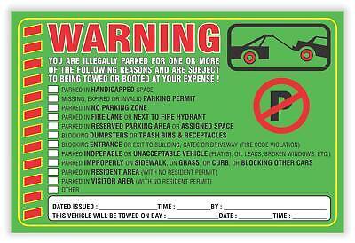 Parking Violation Stickers Notice (Pack of 50) Tow Warning You are illegally ... 海外 即決_Parking Violation 7