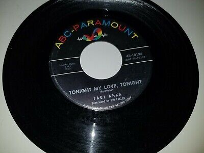 PAUL ANKA Tonight My Love / Im Just A Fool ABC PARAMOUNT 10194 バイナル 45 7" RECORD 海外 即決_PAUL ANKA Tonight 2