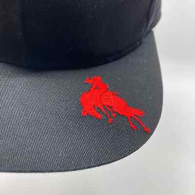 Vintage Marlboro Snapback Hat Black Red Side Spell Out Bronco Cowboy 海外 即決_Vintage Marlboro S 3