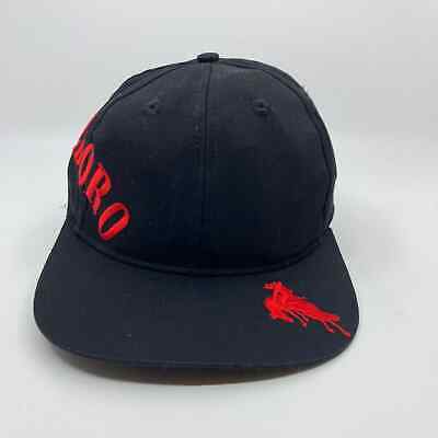 Vintage Marlboro Snapback Hat Black Red Side Spell Out Bronco Cowboy 海外 即決_Vintage Marlboro S 2