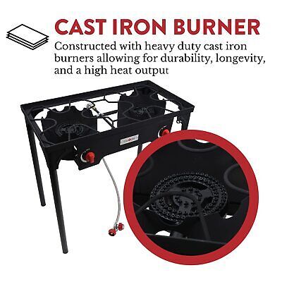 Propane Double Burner Two Burner Camp Stove Outdoor High Pressure Propane 2 B... 海外 即決_Propane Double Bur 4