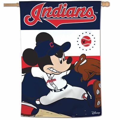 CLEVELAND INDIANS MICKEY MOUSE DISNEY 28"X40" BANNER VERTICAL FLAG WINCRAFT ? 海外 即決_CLEVELAND INDIANS 1