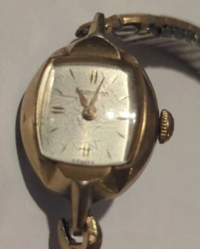 Vintage Hamilton Ladies 10k RGP Hand Wind Mechanical Watch (Needs Battery) fr/sh 海外 即決_Vintage Hamilton L 8