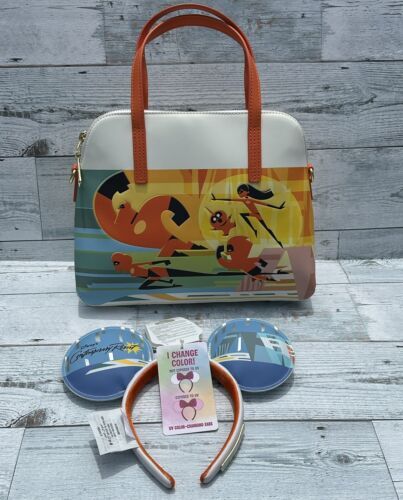 Disney Contemporary Resort ?Loungefly Crossbody Satchel Purse & Mickey Ears NWT 海外 即決_Disney Contemporar 1