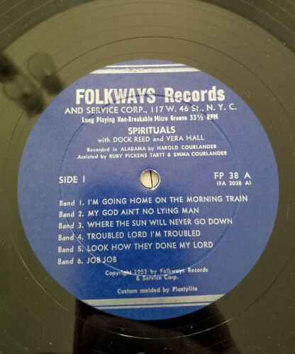 Spirituals with Doc Reed and ヴィーラ / Hall Ward folkways record バイナル LP blues 1953 海外 即決_Spirituals with Do 3