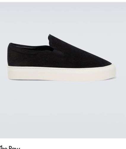 New THE ROW Dean Suede Slip-on Shoes ブラック 22cm(US4)1.5EU 海外 即決_New THE ROW Dean S 1