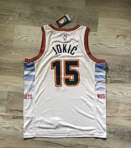 Nikola Jokic #15 Denver Nuggets 2022-2023 Jersey City Edition White Medium 44 海外 即決_Nikola Jokic #15 D 4