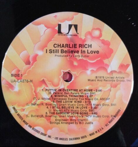 1978 Charlie Rich "I Still Believe In Love /" 12" バイナル 33 LP Record Album 海外 即決_1978 Charlie Rich 5