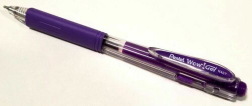 NEW Pentel WOW! Retractable Gel Pen VIOLET INK Medium .7mm BULK 144-pcs K437-V 海外 即決_NEW Pentel WOW! Re 3