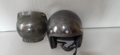 VINTAGE 1960's LSI-4150 MOTORCYCLE SNOWMOBILE HELMET MARDI GRAS METAL FLAKE 海外 即決_VINTAGE 1960s L 1