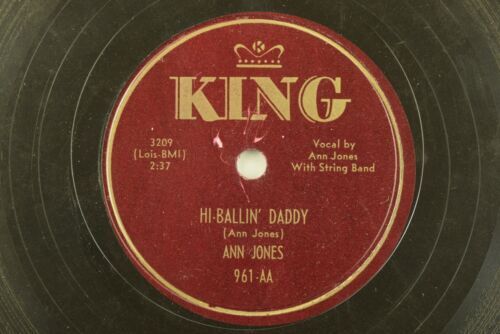 Ann Jones - Bopper Rockabilly 78 RPM - High Ballin' Daddy A7 海外 即決_Ann Jones - Bopper 1