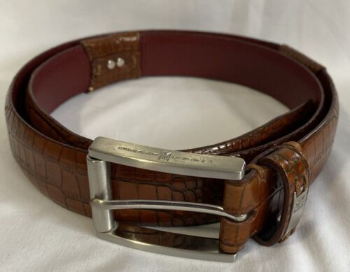 Tiger Woods Genuine Leather Snake Skin Belt Brown Sz 38 海外 即決_Tiger Woods Genuin 1