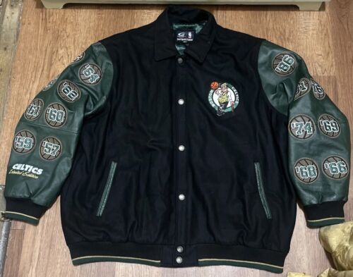 Boston Celtics Leather Jacket Coat G-III Sports by Carl Banks Sz 4xl 16NBA Champ 海外 即決_Boston Celtics Lea 1