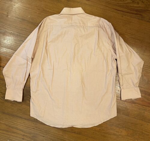 T. Harris London Button Up Shirt XL Pink Peach Check Long Sleeve 17 32/33 Vtg 海外 即決_T. Harris London B 3