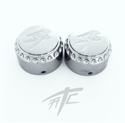 HAYABUSA CHROME KANJI DIAMOND CUT FORK CAPS FOR 1999 SUZUKI HAYABUSA 海外 即決_HAYABUSA CHROME KA 4