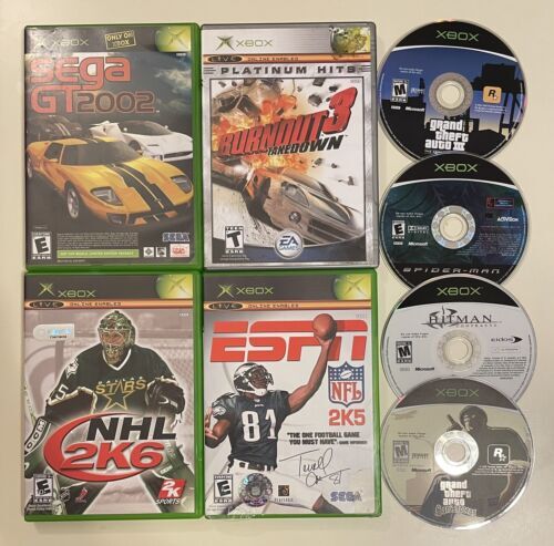 Xbox 8 Game Lot: Grand Theft Auto: San Andreas, Burnout 3, GTA, Jet Set (Tested) 海外 即決_Xbox 8 Game Lot: G 1
