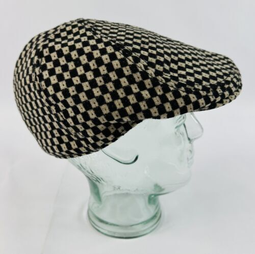 Goorin Bros Checkered Wool & Suede Newsboy Flat Cap Size Small 海外 即決_Goorin Bros Checke 5