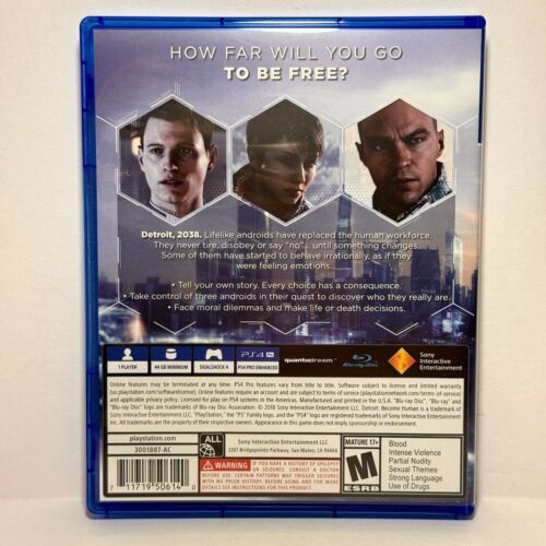 Detroit Become Human PS4 PlayStation 4 - Complete CIB 海外 即決_Detroit Become Hum 3