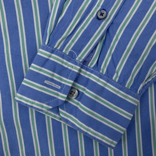 American Eagle Mens Medium Vintage Fit Blue striped Long Sleeve Button Front 海外 即決_American Eagle Men 4