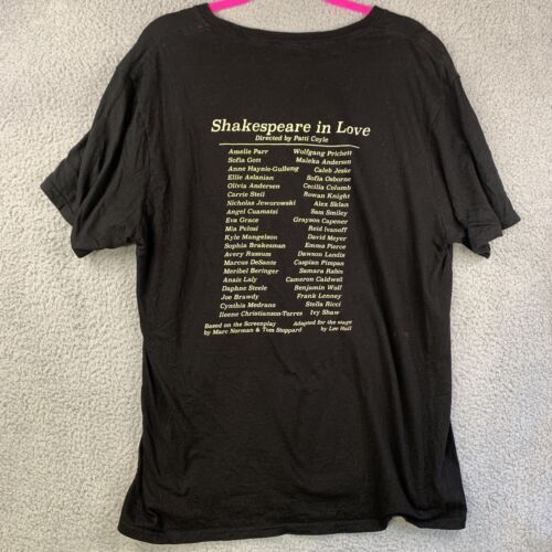 Shakespeare In Love T-Shirt Movie/Play St Helena Production Cast List Black L-XL 海外 即決_Shakespeare In Lov 4