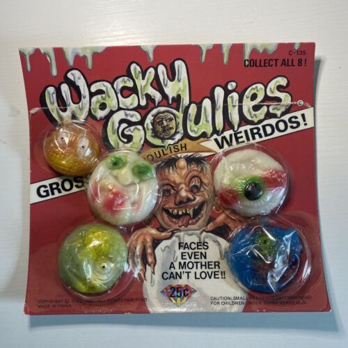 Monster Wacky Goulie Weirdos Old Gumball Vending Machine On Card Vintage 1986 海外 即決_Monster Wacky Goul 1