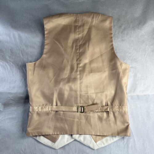 Dress Suit Vest 36 Beige Mens Button Up Casual Used A7 海外 即決_Dress Suit Vest 36 3