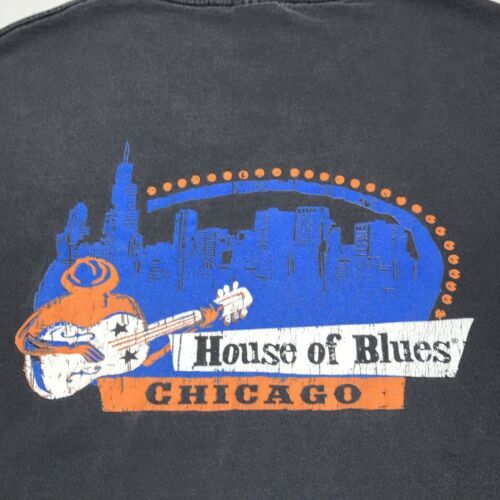 House Of Blues Tee T Shirt Men’s XL M Black Chicago HOB Vintage 90s 海外 即決_House Of Blues Tee 2