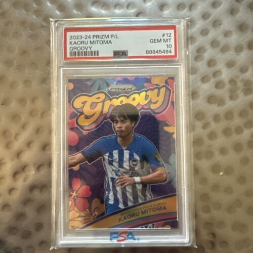 Kaoru Mitoma 2023-24 EPL Prizm Groovy SSP Case Hit PSA 10 海外 即決_Kaoru Mitoma 2023- 1