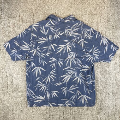 Jamaica Jaxx Men's 100% Silk Hawaiian Camp Shirt XXL Short Sleeve Leaf Print VTG 海外 即決_Jamaica Jaxx Mens 9