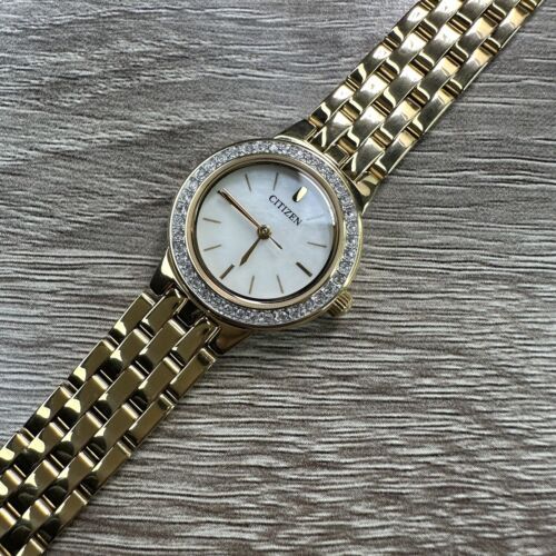 NEW Citizen Women's Quartz Swarovski Accents Gold Tone Watch 23MM EJ6102-64D 海外 即決_NEW Citizen Women 8