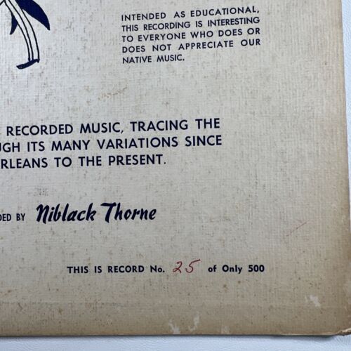 Niblack Thorne “A History of American ジャズ Music” RARE 25/500 LP/レッド / バイナル 1954 海外 即決_Niblack Thorne “A 2