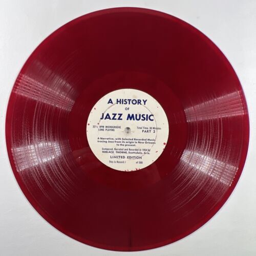 Niblack Thorne “A History of American ジャズ Music” RARE 25/500 LP/レッド / バイナル 1954 海外 即決_Niblack Thorne “A 8