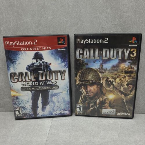 Call Of Duty 3 & Call Of Duty World At War Final Fronts Sony PlayStation 2 CIB 海外 即決_Call Of Duty 3 & C 1