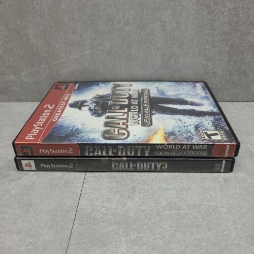Call Of Duty 3 & Call Of Duty World At War Final Fronts Sony PlayStation 2 CIB 海外 即決_Call Of Duty 3 & C 3