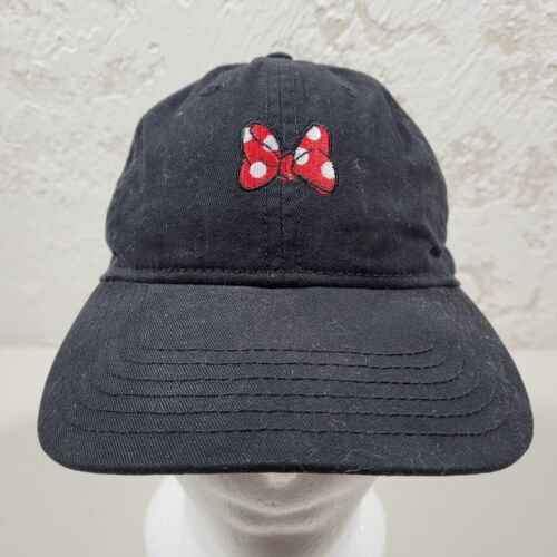 Disney Minnie Mouse Hat Cap Baseball Adjustable Strap Back Embroidered Black 海外 即決_Disney Minnie Mous 1