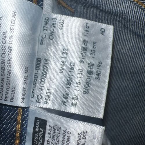 Levi's 501 xx Jeans Mens 46X32 Dark Washed Straight Blue Button Fly 海外 即決_Levis 501 xx Jean 7