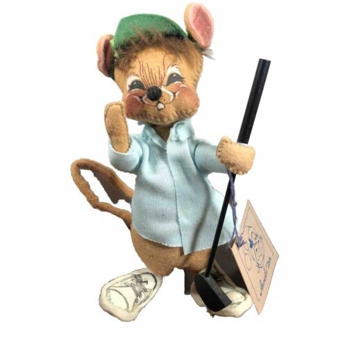 Vintage Annalee Doll Golf Mouse 1992 Golf Club And Hat Cute Expression No Base 海外 即決_Vintage Annalee Do 1