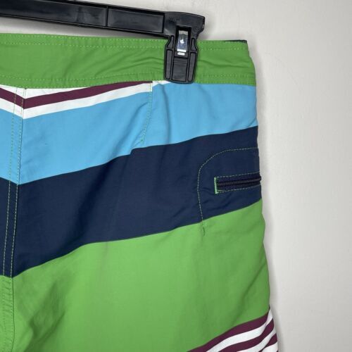 PATAGONIA Board Shorts Mens 33 x 9 Striped Wavefarer Nylon Blue Green Swim Trunk 海外 即決_PATAGONIA Board Sh 5