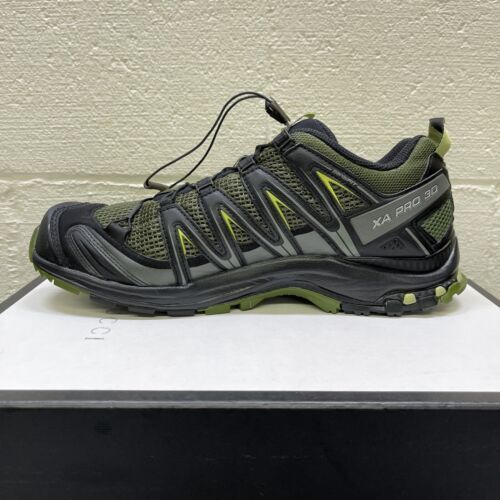 サロモン XA Pro 3D #145464 Men’s Hiking Shoes 28.5cm(US10.5) Green/ブラック/Grey EUC! 海外 即決_サロモン XA Pro 3D #14 7