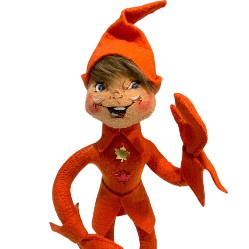 ANNALEE Elf Pixie Doll Halloween Autumn Orange Pose-able - Eyes Open 10 Inch 海外 即決_ANNALEE Elf Pixie 2