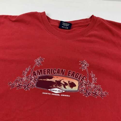Vintage American Eagle T Shirt Adult Medium Red Tropical Boardriders Longboards 海外 即決_Vintage American E 2