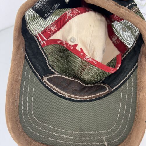 Vtg True Religion Brand Distressed StrapBack Trucker Hat RARE Vintage Leather 海外 即決_Vtg True Religion 6