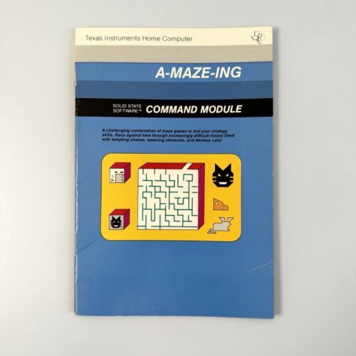 A-MAZE-ING TI-99/4A Texas Instruments 1980 Video Game Amazing WORKS 海外 即決_A-MAZE-ING TI-99/4 8