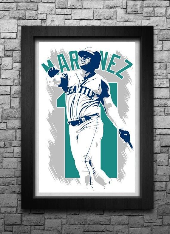 EDGAR MARTINEZ art print/poster SEATTLE MARINERS FREE S&H! JERSEY 海外 即決_EDGAR MARTINEZ art 1